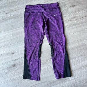 Purple Nike Dri Fit Running Crop Leggings Sz Medium